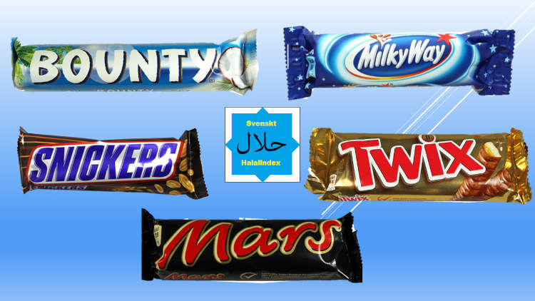 halal mars snickers twix bounty milkyway